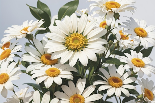 Des fleurs de marguerites en gros plan