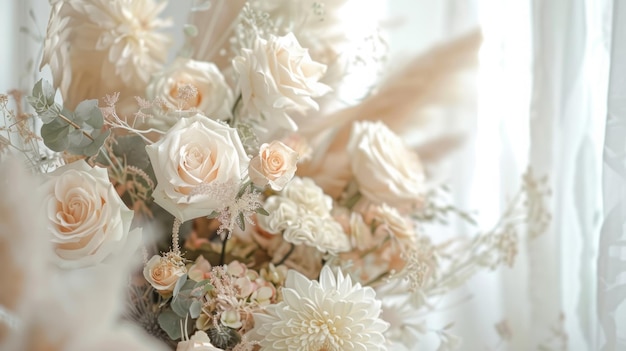 Photo des fleurs de mariage boho