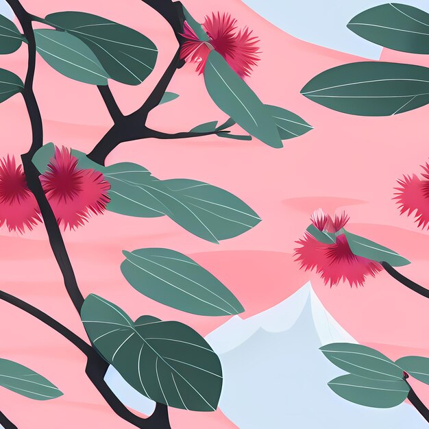 Fleurs Motif répétitif sans couture sur toute la surface d'impression pour les papiers peints floraux AI générative pour la conception textile couverture coussin rideaux vêtements