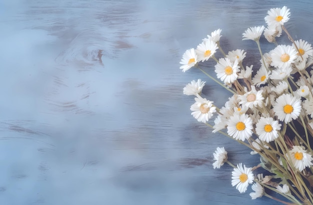 fleurs sur mur en bois