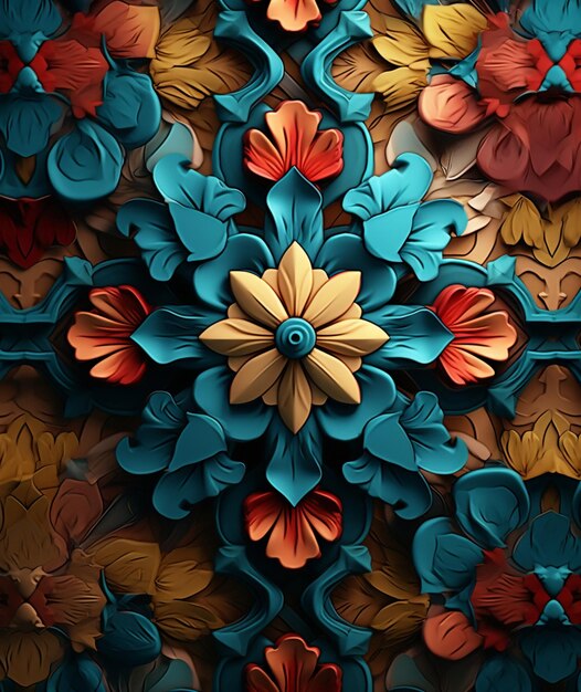 Des fleurs de papier aux couleurs vives sont disposées sur une surface en bois.