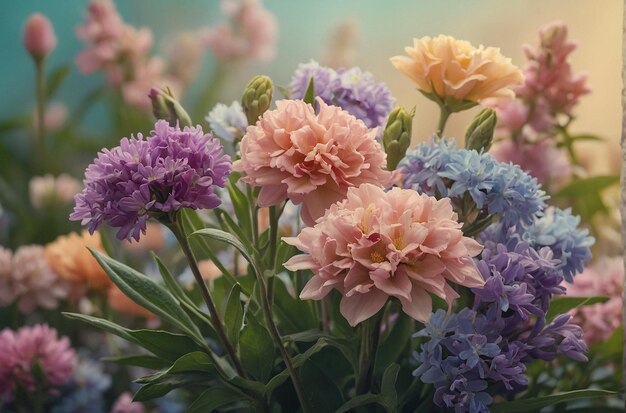 Des fleurs pastel contre