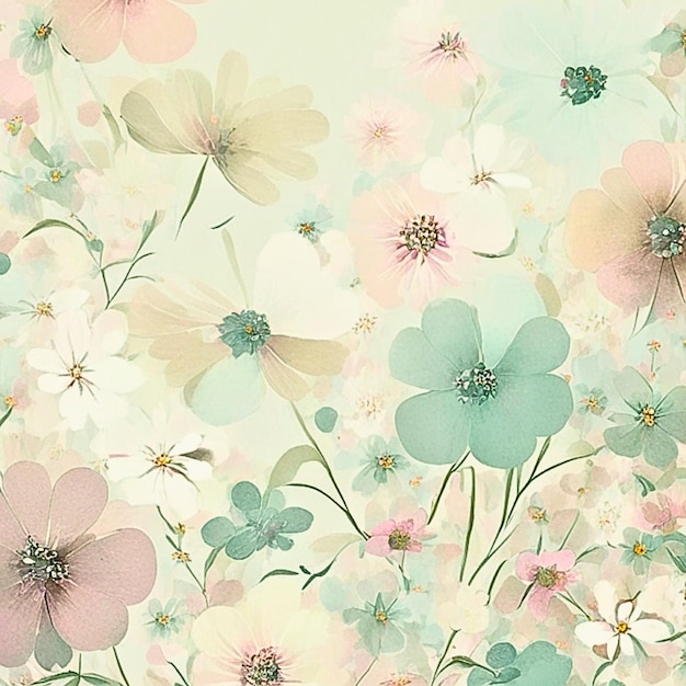 fleurs pastel