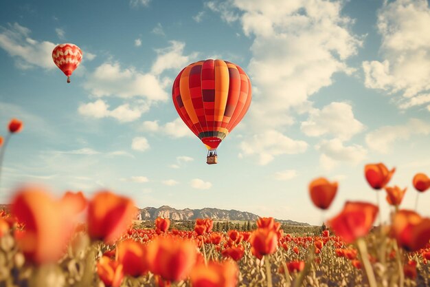 Des fleurs de pavot avec une mise au point douce et une profondeur de champ peu profonde pour un effet de rêve