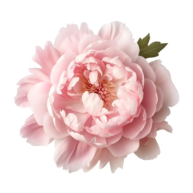 Photo fleurs de peonies sur un fond blanc