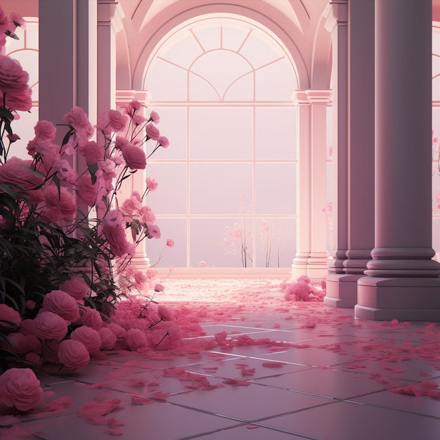 Photo les fleurs pourries la note de couleur clé caverne rose