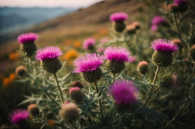 Fleurs de printemps fleurs jaunes et violettes