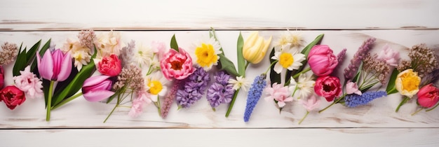 Photo fleurs rose vif sur des planches de bois peintes en blanc focus sélectif place pour le texte