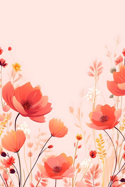 des fleurs en rose