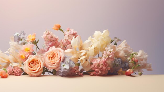 Des fleurs roses délicates pour la fête du 8 mars