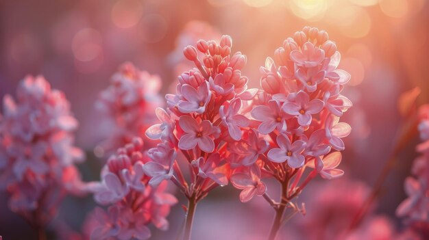 Photo des fleurs roses en gros plan