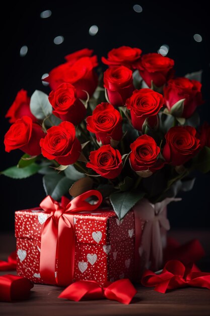 Photo des fleurs, des roses rouges sur fond blanc, une carte de vœux pour le jour de la saint-valentin.