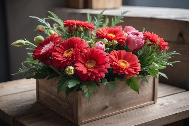 Les fleurs rouges par défaut dans la boîte 0 1