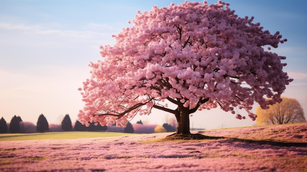 Des fleurs de sakura roses sur une branche