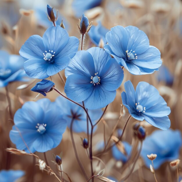 Des fleurs sauvages bleues