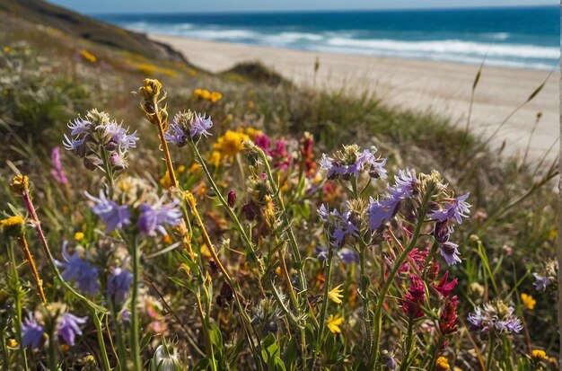 Les fleurs sauvages de la côte, balayées par le vent