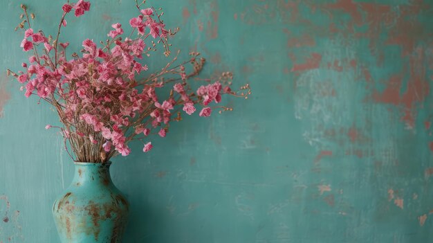 Des fleurs séchées dans un vase IA générative