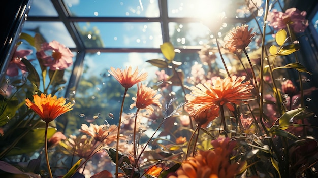 fleurs sous l'eau HD fond d'écran image photographique