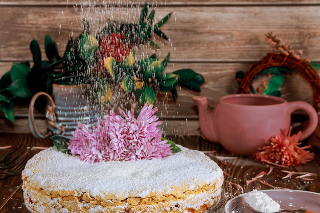 Photo des fleurs sur la table.