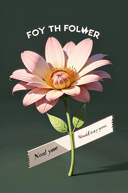 Fleurs Texte Publicité Affiche Propagande Couverture Conception Bannière Papier Peint Fond Illustration