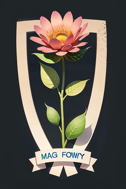 Fleurs Texte Publicité Affiche Propagande Couverture Conception Bannière Papier Peint Fond Illustration