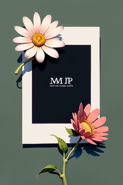 Fleurs Texte Publicité Affiche Propagande Couverture Conception Bannière Papier Peint Fond Illustration