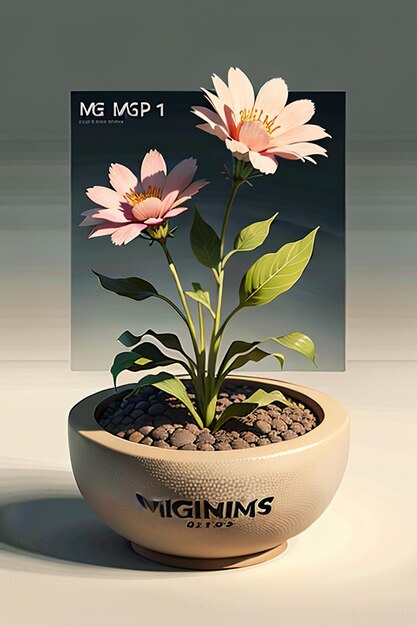 Fleurs Texte Publicité Affiche Propagande Couverture Conception Bannière Papier Peint Fond Illustration