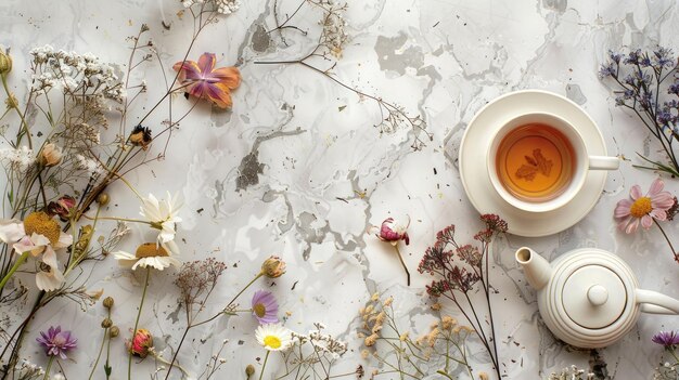 Les fleurs de thé et le contexte botanique