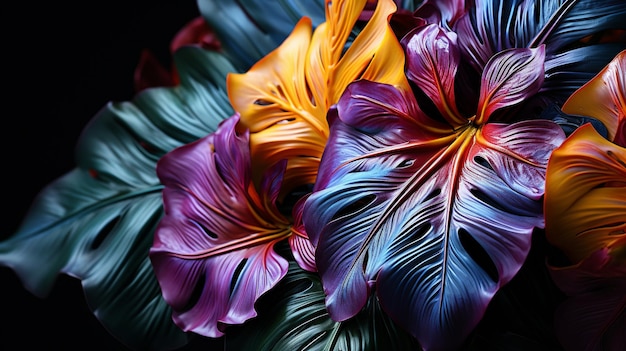 fleurs tropicales HD 8K fond d'écran Stock Photographic Image