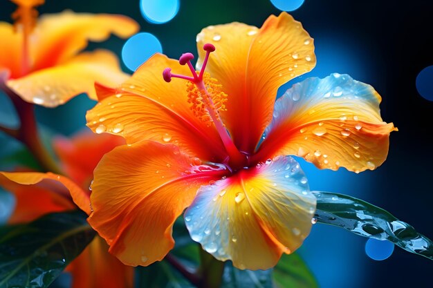 Photo des fleurs tropicales vibrantes