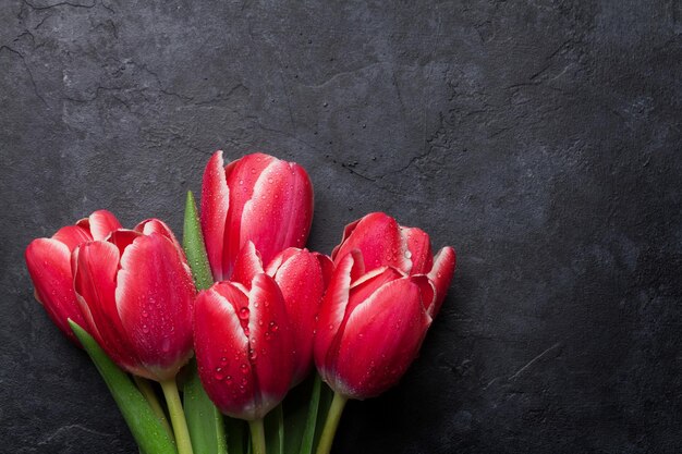 Fleurs de tulipe rouge