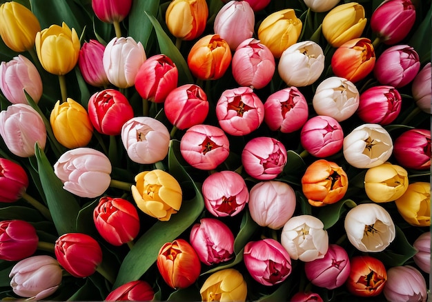 des fleurs de tulipes à l'arrière-plan