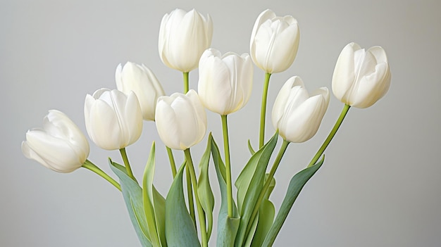 Fleurs de tulipes blanches