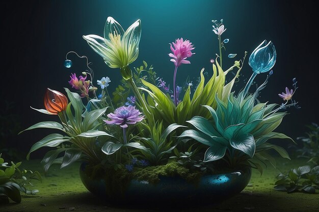 Des fleurs de verre Des plantes magiques