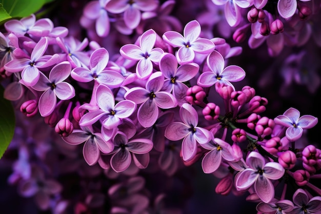 fleurs violettes sur un arbre, les fleurs violettes sont violettes et blanches.