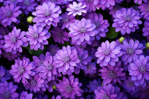 Fleurs violettes dans un jardin