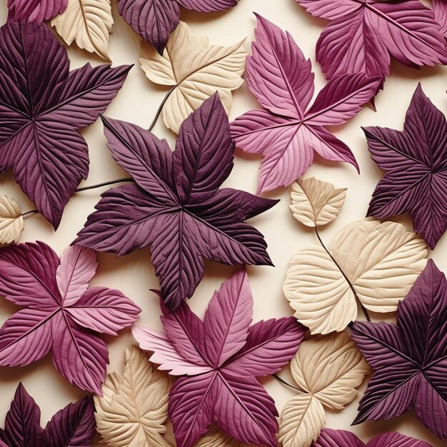 fleurs violettes sur un fond blanc avec une feuille violette