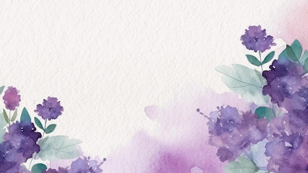 Fleurs violettes sur fond blanc.