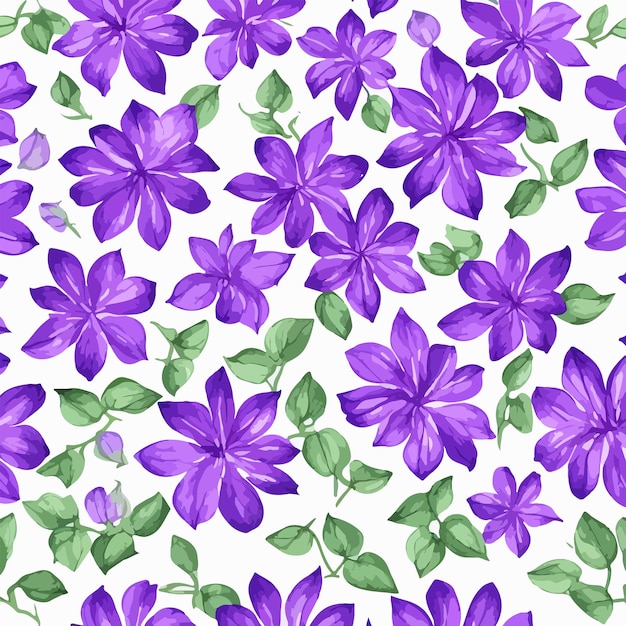 Fleurs violettes sur fond blanc