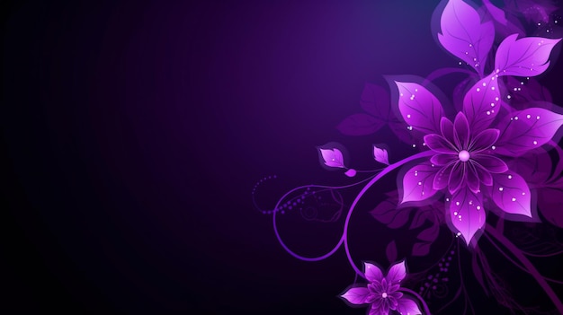 Fleurs violettes sur fond violet