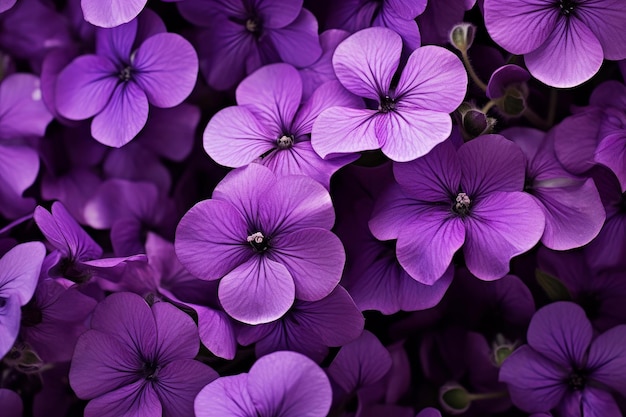 Photo les fleurs violettes en gros plan génèrent ai