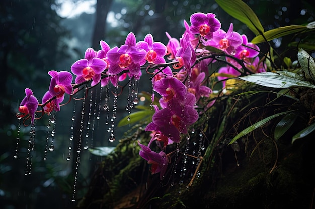 Fleurs violettes sur une plante