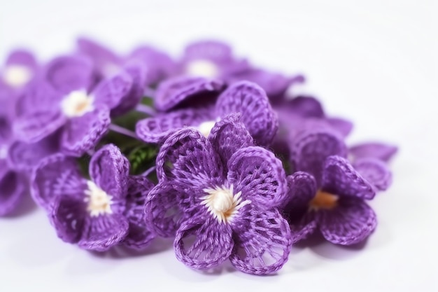 Fleurs violettes réalisées par l'artiste