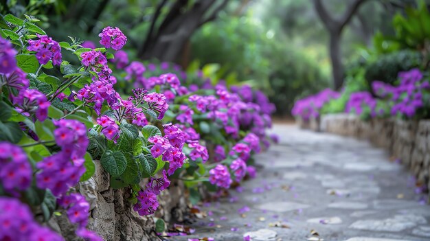 Photo des fleurs violettes sur un tronc d'arbre