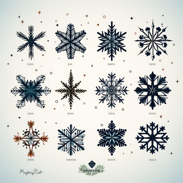 Photo le flocon de neige fantaisiste de l'hiver dessine une image vectorielle célébrant l'amour