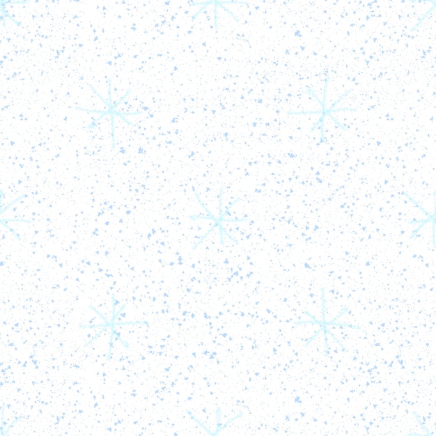 Flocons de neige dessinés à la main Modèle sans couture de Noël Flocons de neige volants subtils sur fond de flocons de neige à la craie Superposition de neige dessinée à la main à la craie vivante Décoration étonnante des fêtes