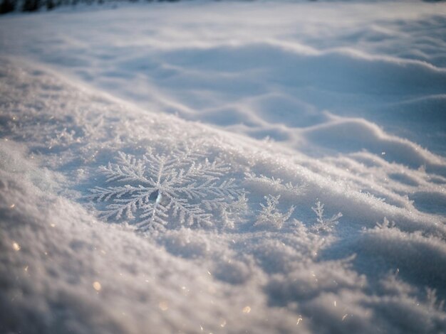 Photo les flocons de neige forment des motifs de dentelle complexes sur la neige