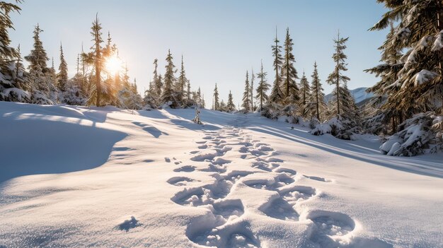 Flocons de neige paysage urbain beauté hivernale rues enneigées saison festive allure urbaine générée par l'IA