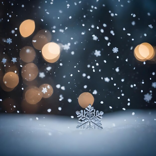 Photo les flocons de neige sont une toile de fond adorable contes de fées d'hiver