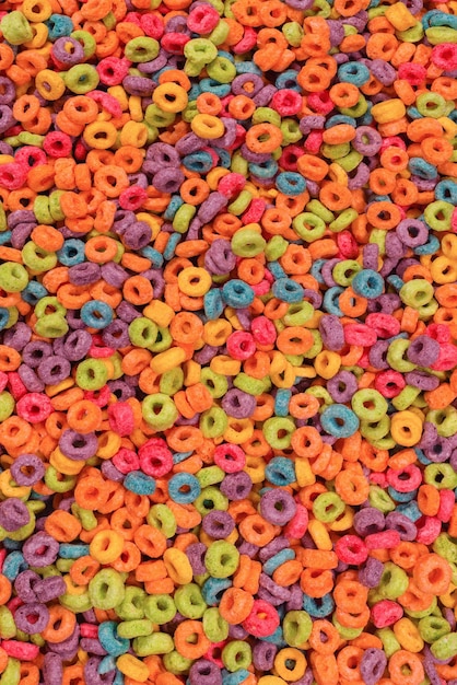 Flocons sucrés multicolores boucles de céréales